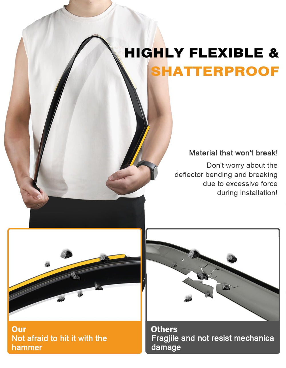 Deejecsun visor beside ruler showing accurate sizing for proper fitment