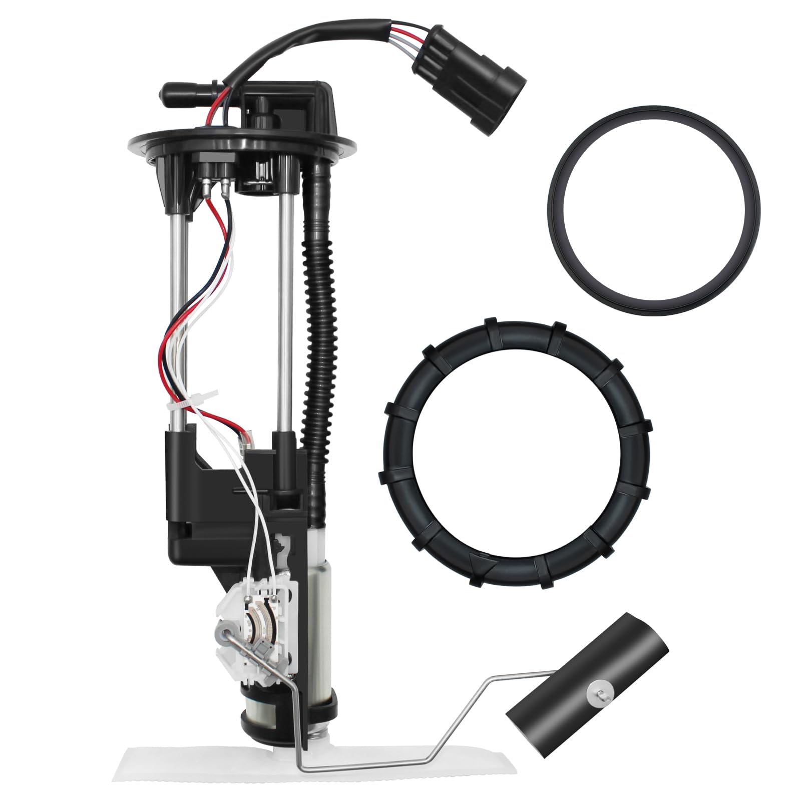 DEFIPRO fuel pump assembly front view showing complete module and fit benefits