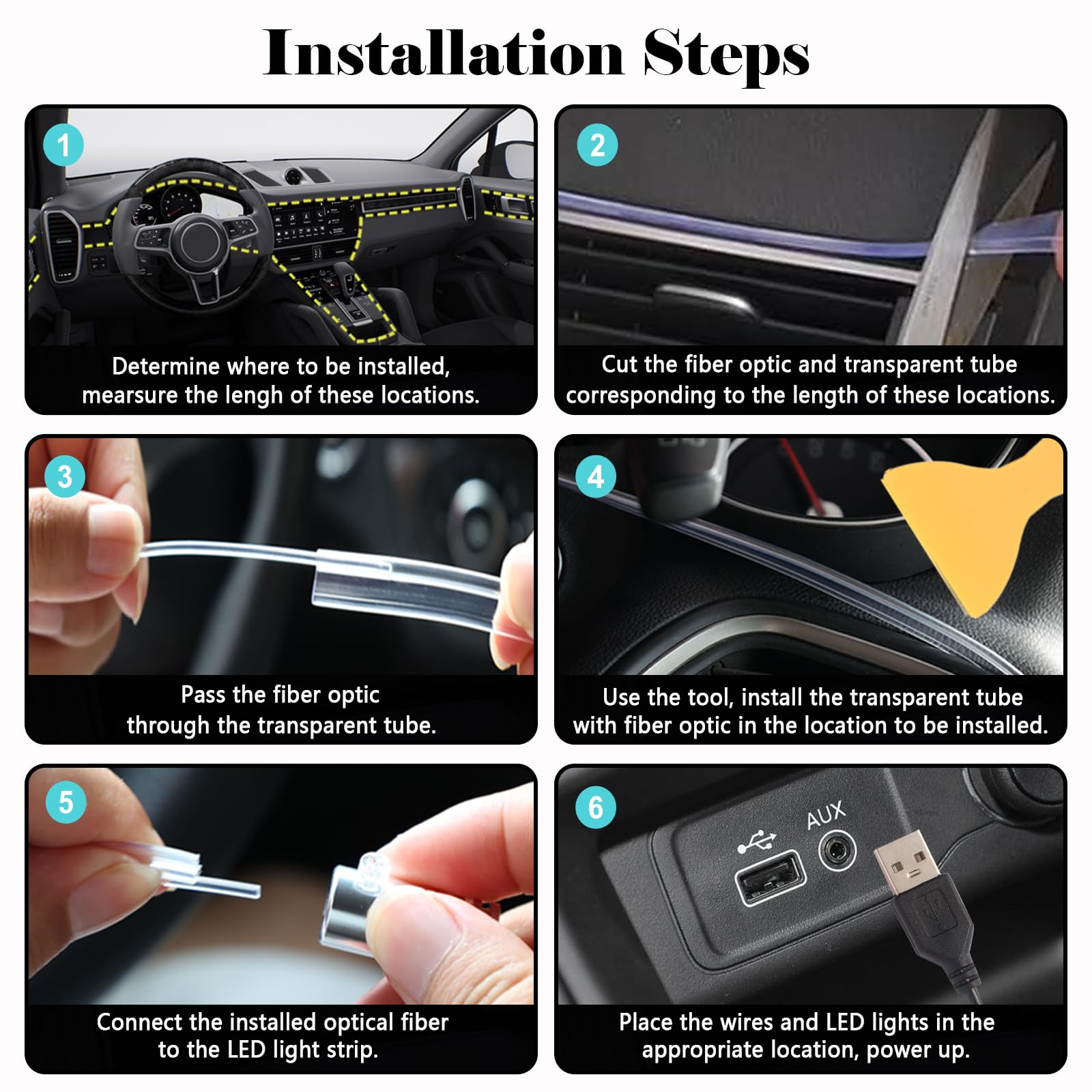 DEHERANE installed in car footwell creating ambient mood lighting