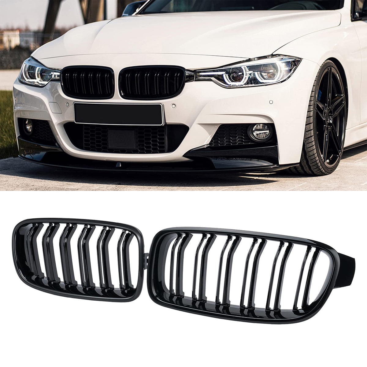DEKEWEI front view gloss black grilles showing modern facelift benefit