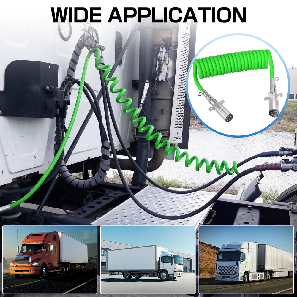Deluwire installed between truck and trailer demonstrating easy hookup and dependable power delivery
