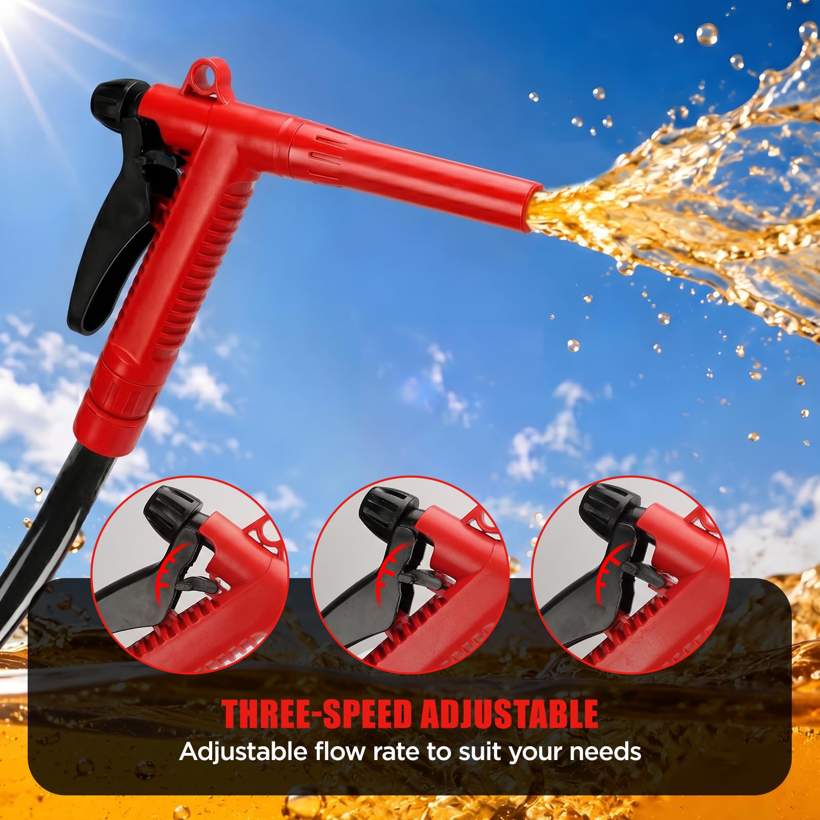 DEMAKIMI close-up of trigger and nozzle for precise, controlled fueling