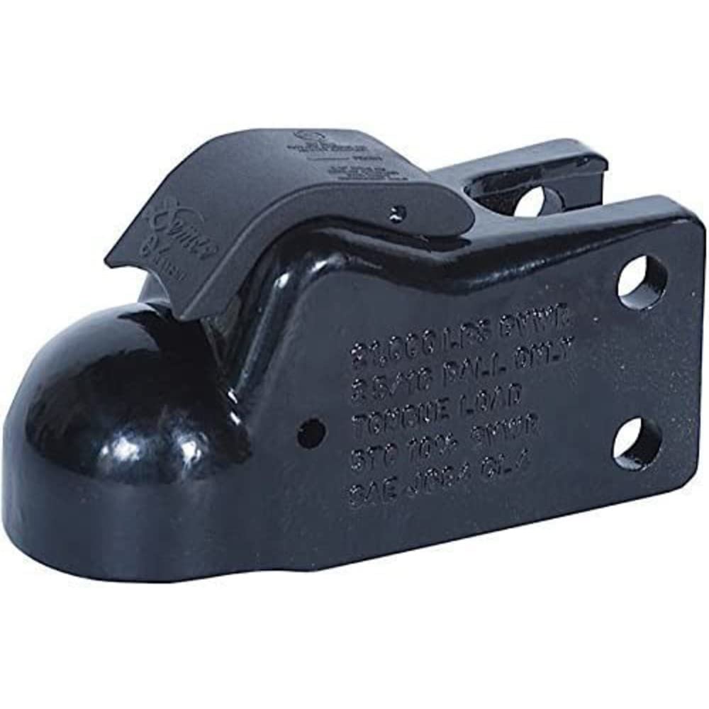 Demco EZ Latch coupler front view showing latch and zinc finish for reliable hookups
