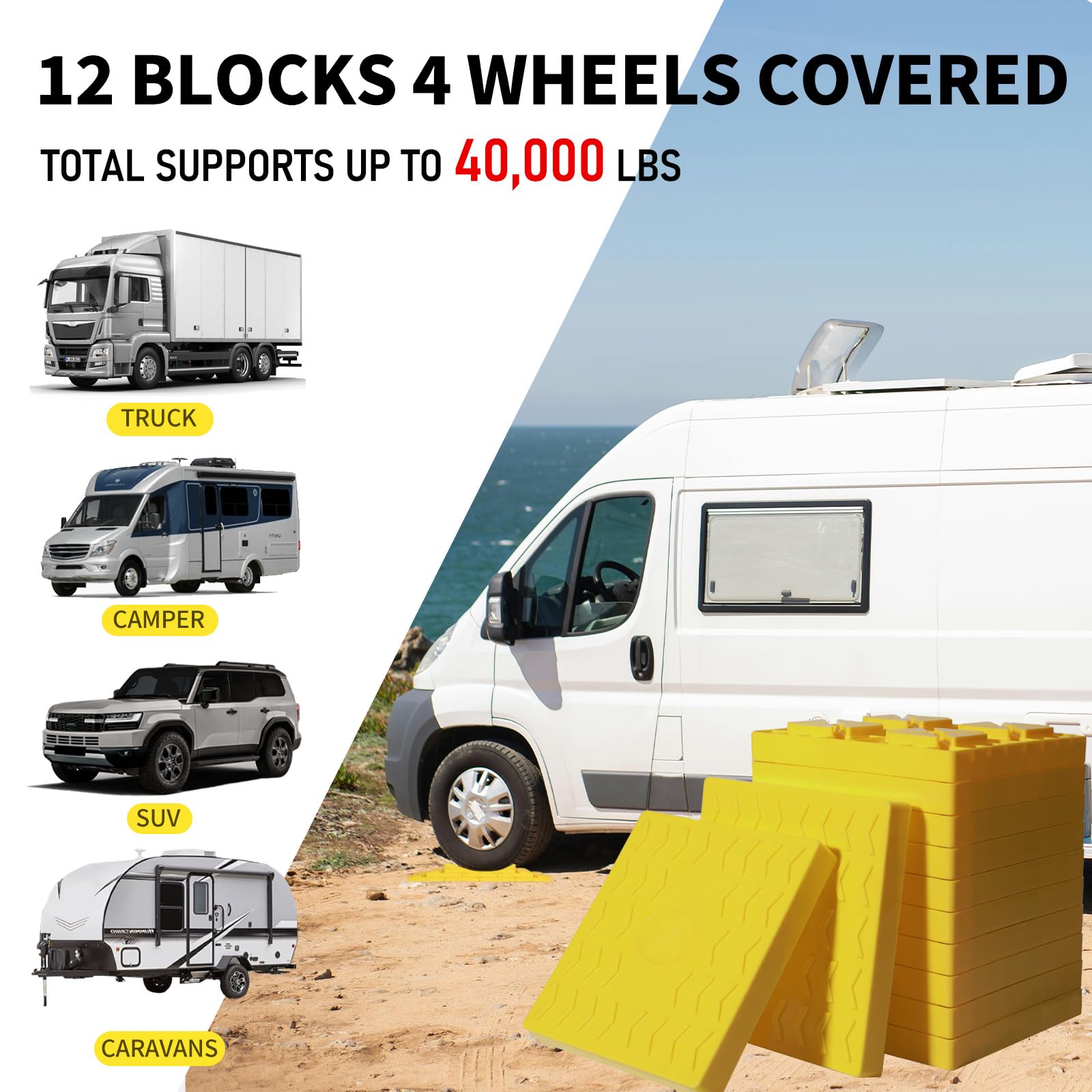 Demreal close-up textured surface providing anti-slip tire contact and secure grip