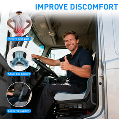 Denchy back support view highlighting lumbar contour for better posture