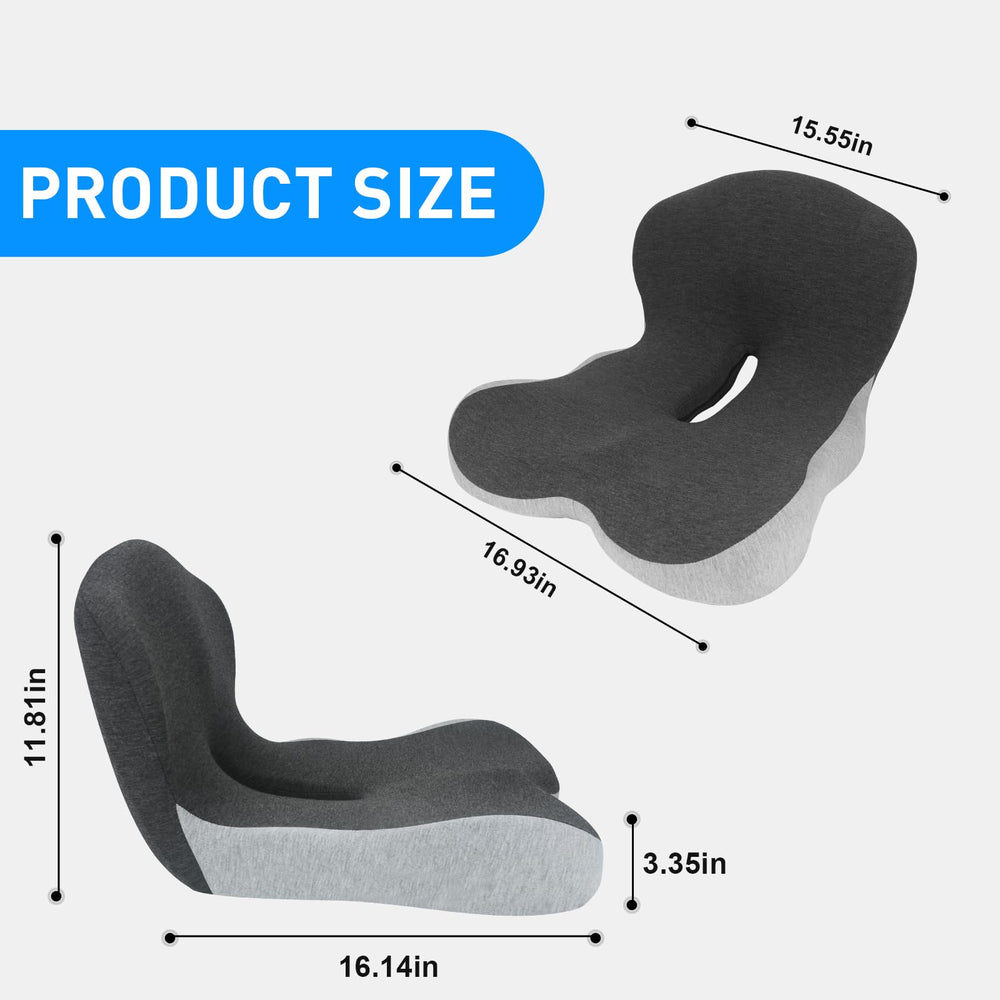 Denchy used on an office chair delivering all-day support and comfort