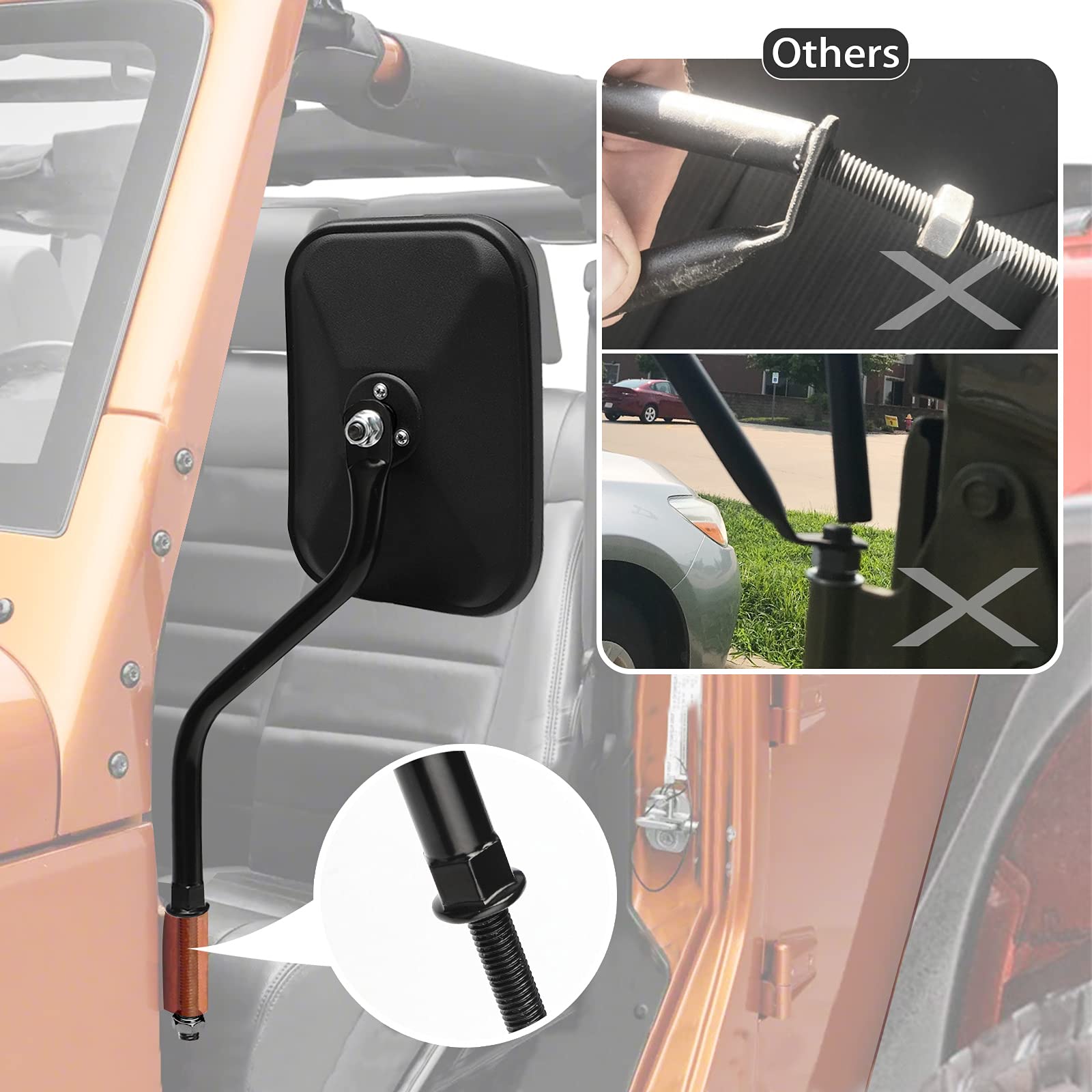DenForste locking knob and bracket detail for tool-free removal convenience