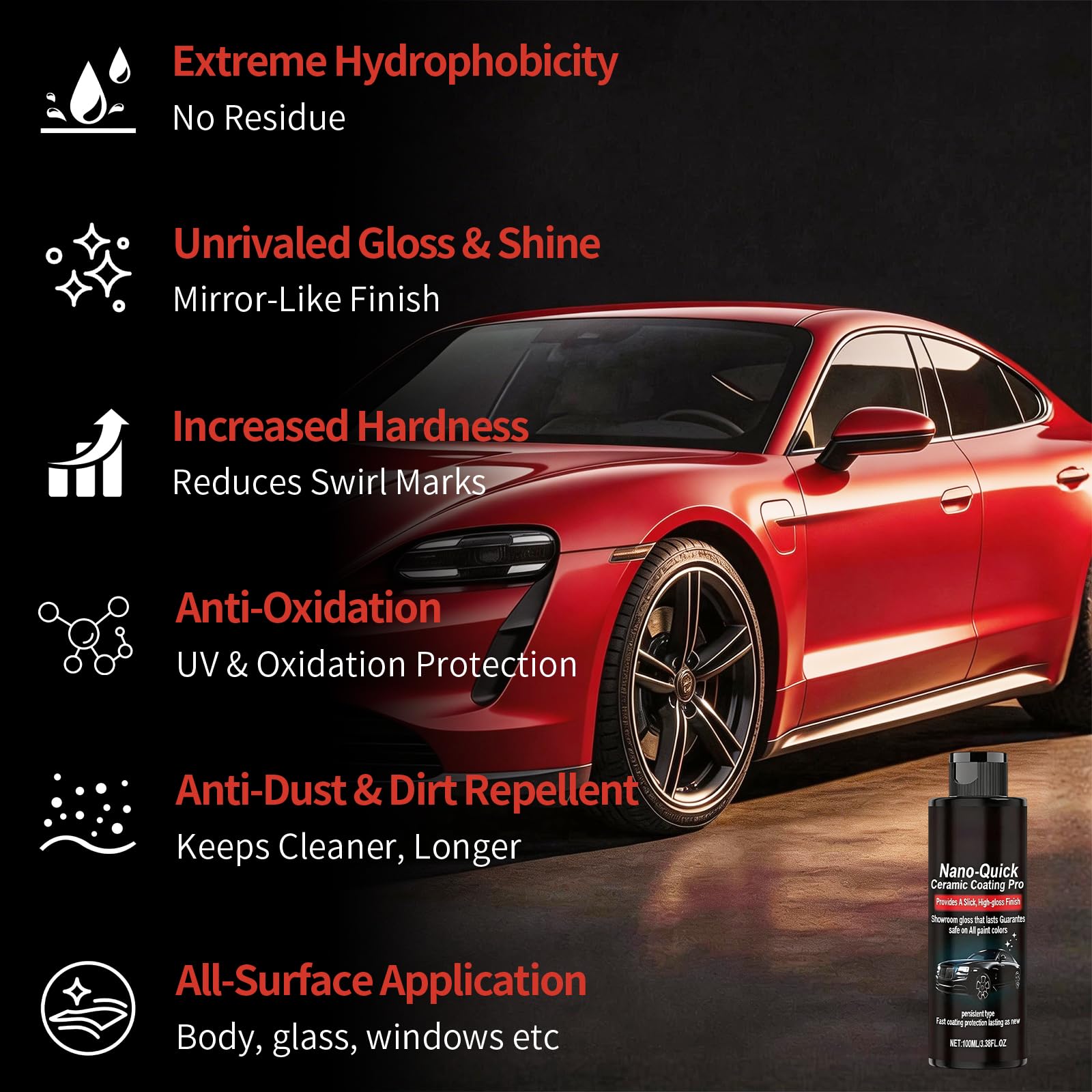 Denir Bonee treated hood reflection showing deep gloss finish