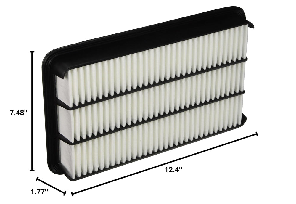 Denso 143-3041 pleated media close-up showing filtration texture and durable frame
