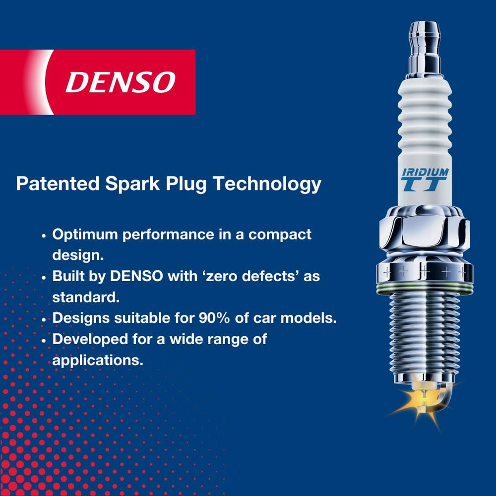 Denso 4702 next to ruler showing compact size and accurate vehicle-specific fit