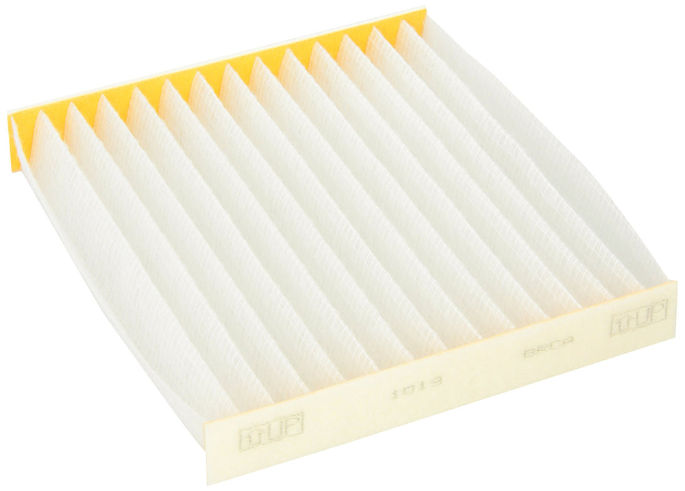 Denso cabin air filter front packaging showing model and clean-fit benefit