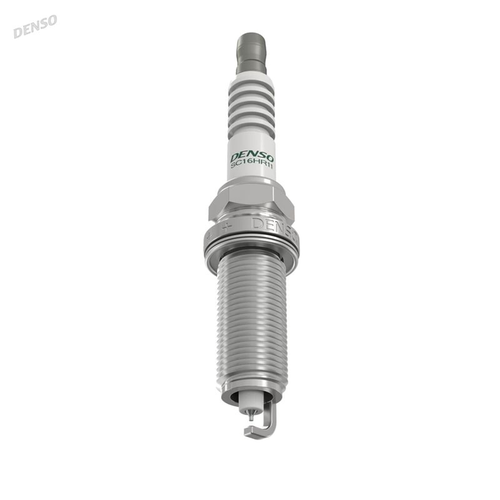Pack of four Denso plugs in a garage setting showing ready-to-install convenience benefit