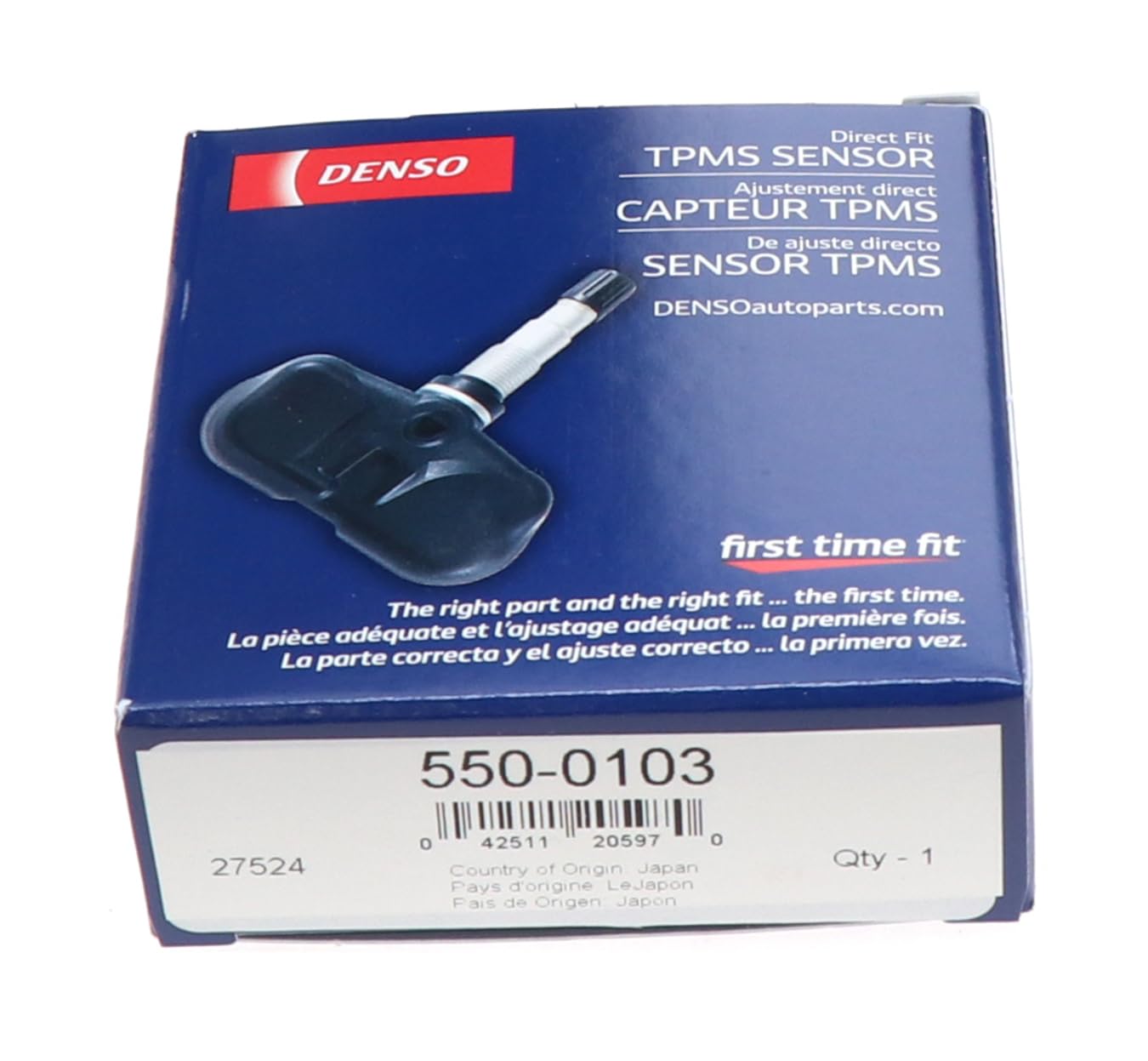 Denso sensor next to ruler for scale showing compact size and easy fit