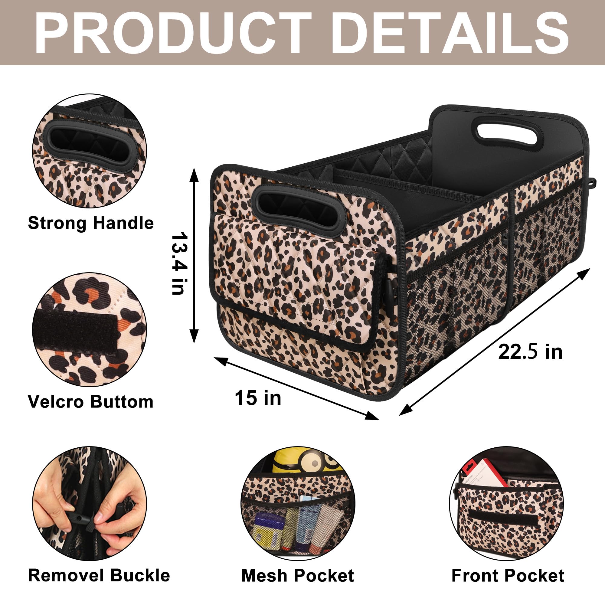 Deosk placed in SUV trunk demonstrating organized cargo benefit