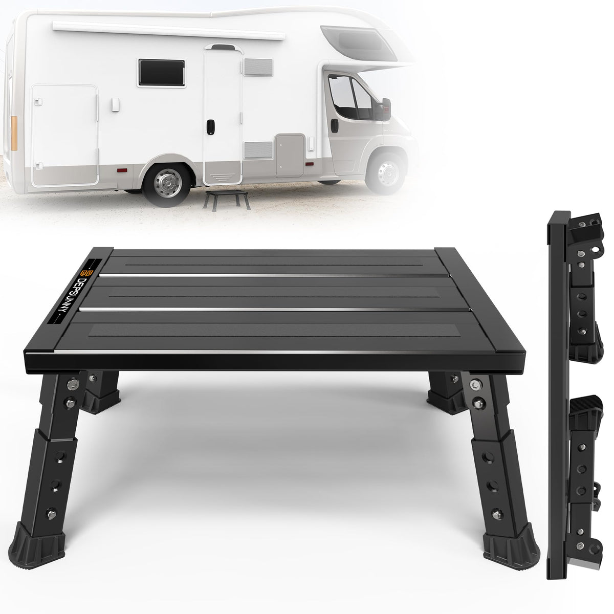 DEPSUNNY front view of step stool showing wide platform and stability benefit