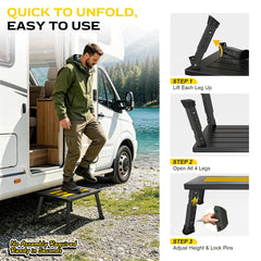 DEPSUNNY spring-pin height adjustment demonstrating secure locking