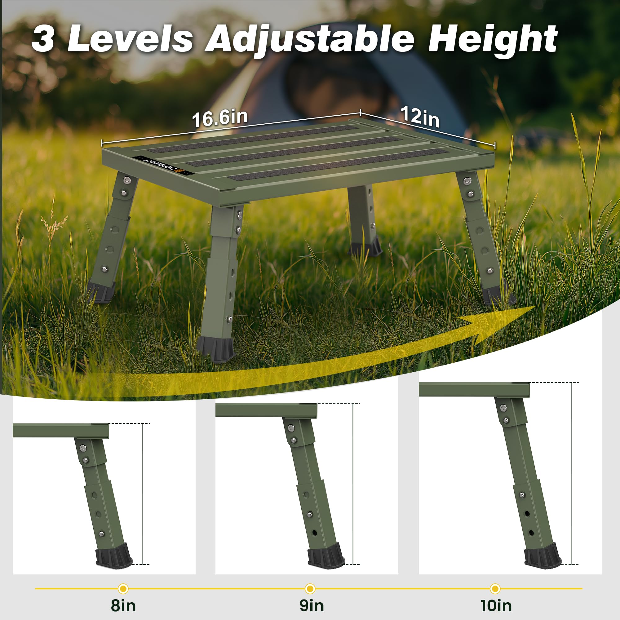 DEPSUNNY folded RV step compact for storage, easy transport benefit