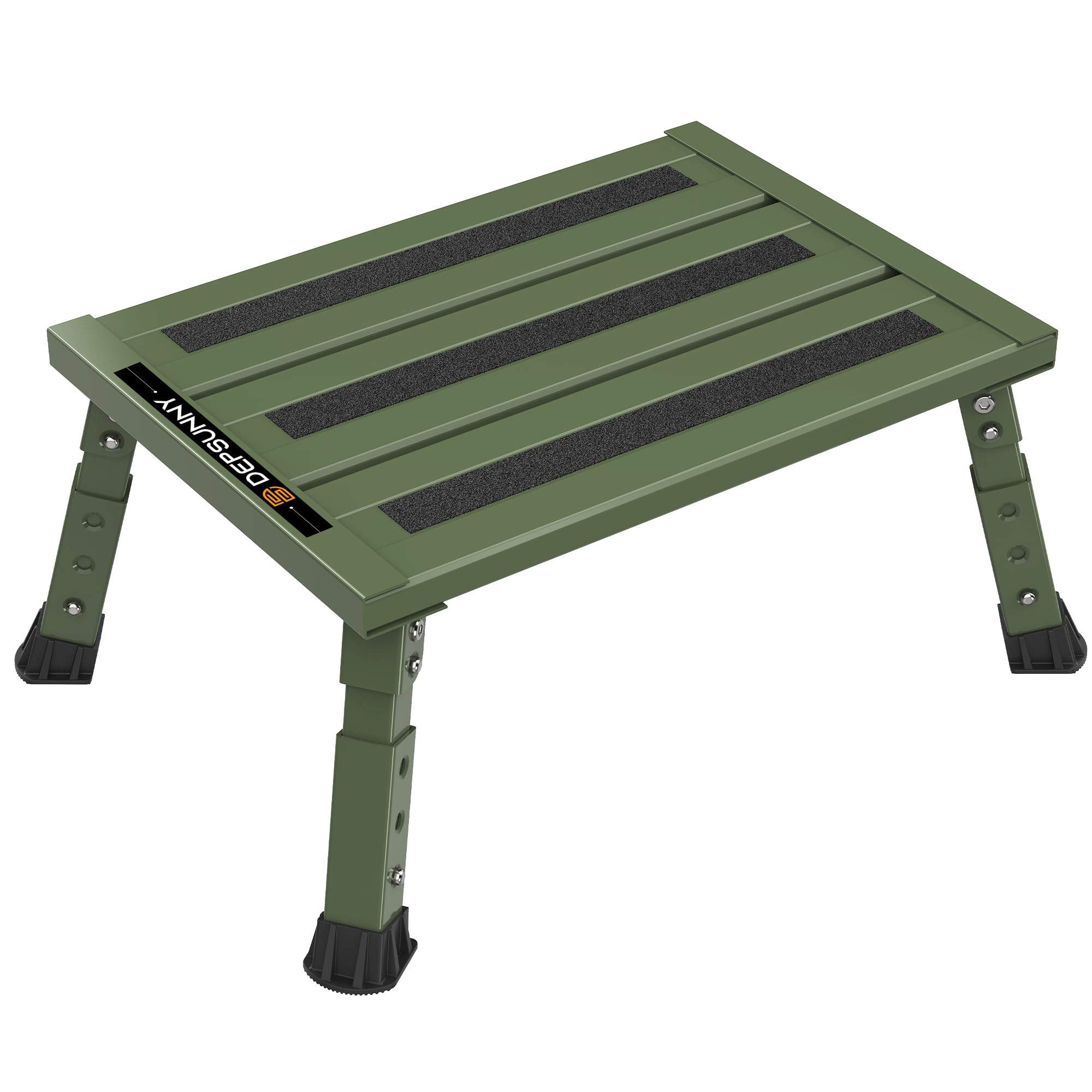 DEPSUNNY front view of RV step showing wide platform and stable base benefit