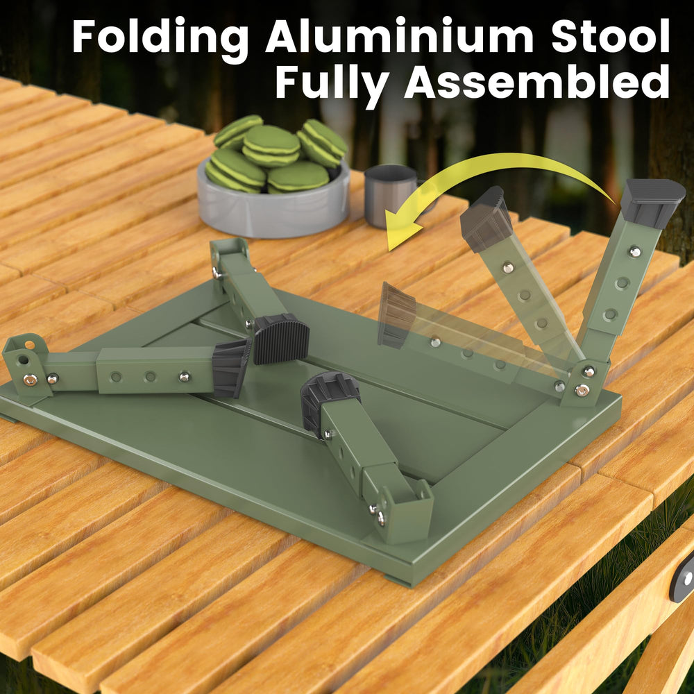 DEPSUNNY leg mechanism detail showing fold and lock for secure setup benefit