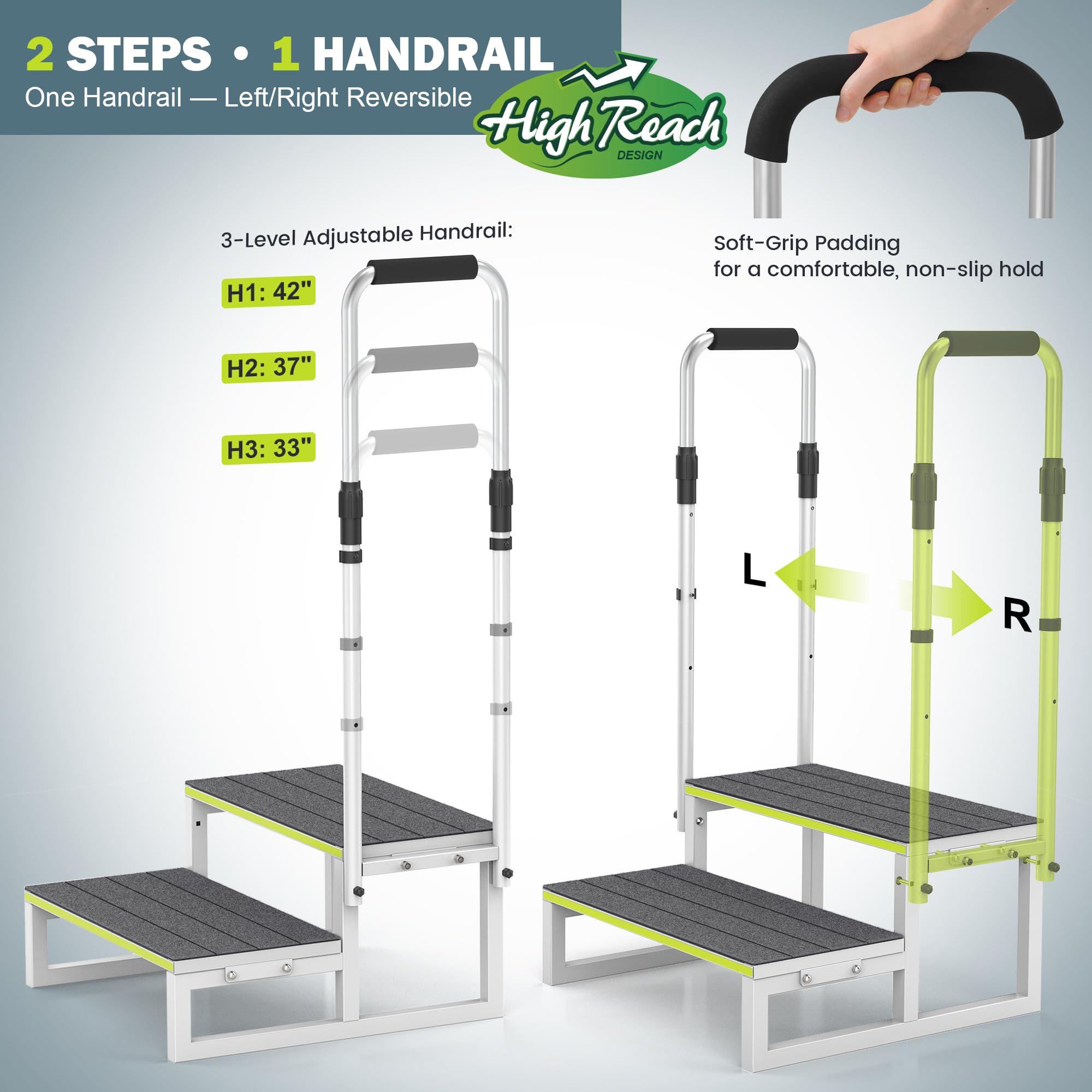 DEPSUNNY top platform detail with removable anti-slip mat for improved traction benefit