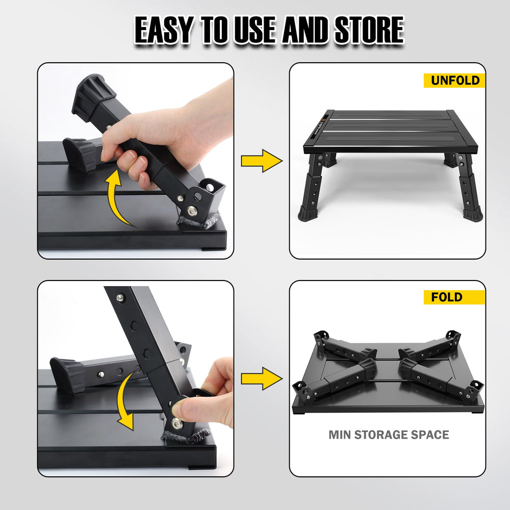 DEPSUNNY next to shoes showing scale and easy portability benefit