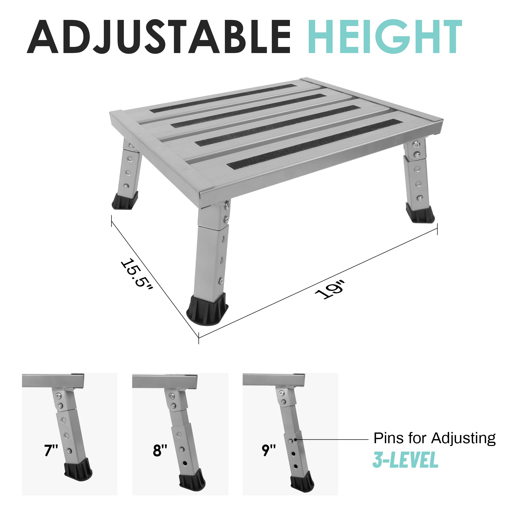 DEPSUNNY side profile with legs folded compactly for easy transport and storage