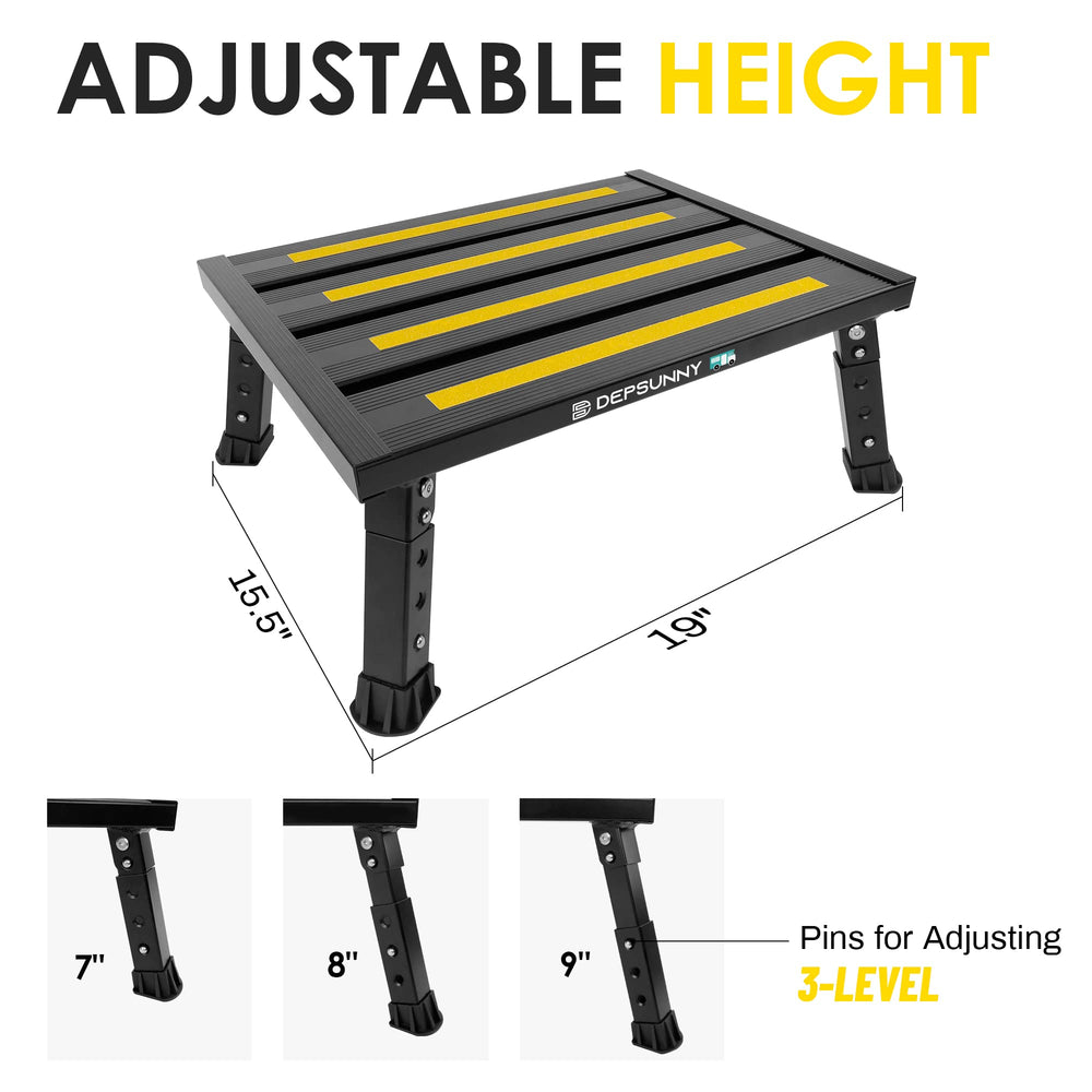 DEPSUNNY close-up of textured platform offering superior non-slip footing