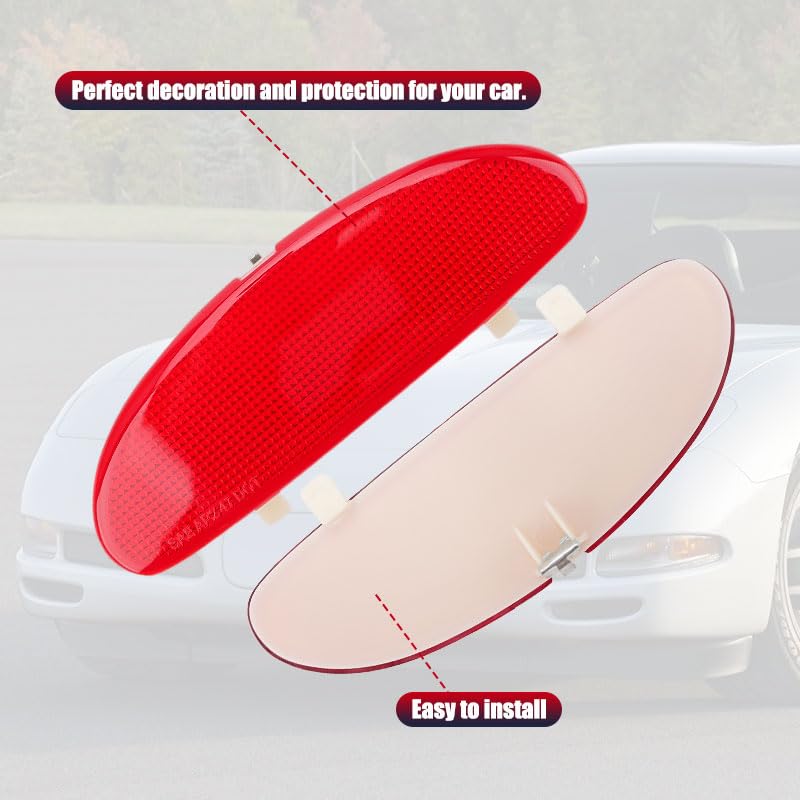 DERI reflector in open Corvette door illustrating enhanced safety visibility
