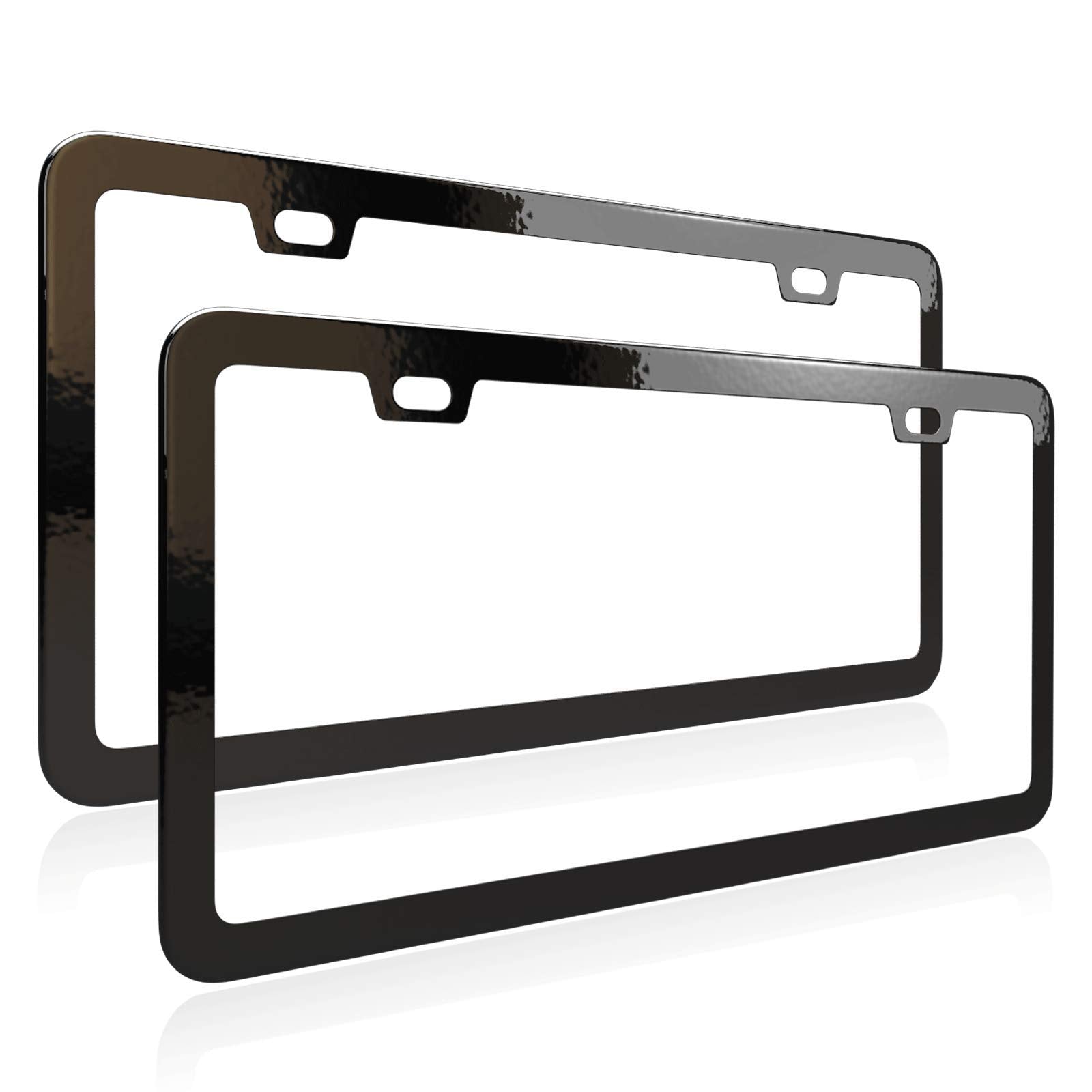 Deselen front view of matte black frame showing slim profile and sleek finish