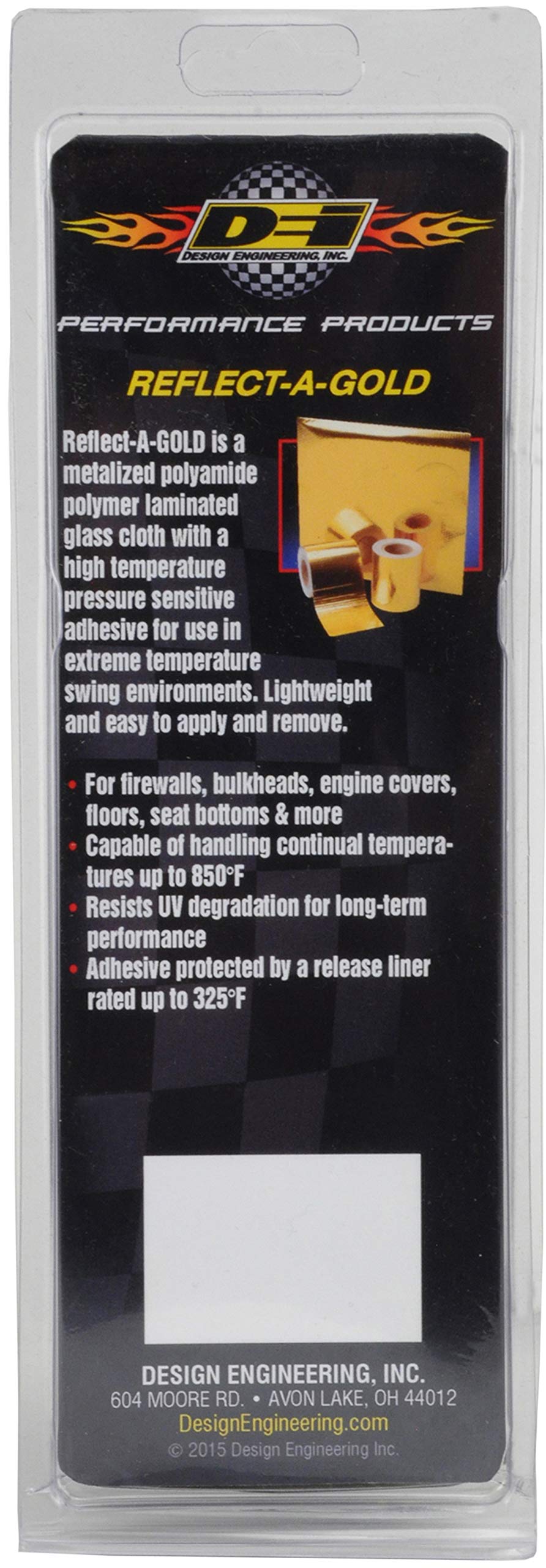 Design Engineering Reflect-A-Gold trimmed to fit a custom shape showing precise fit benefit