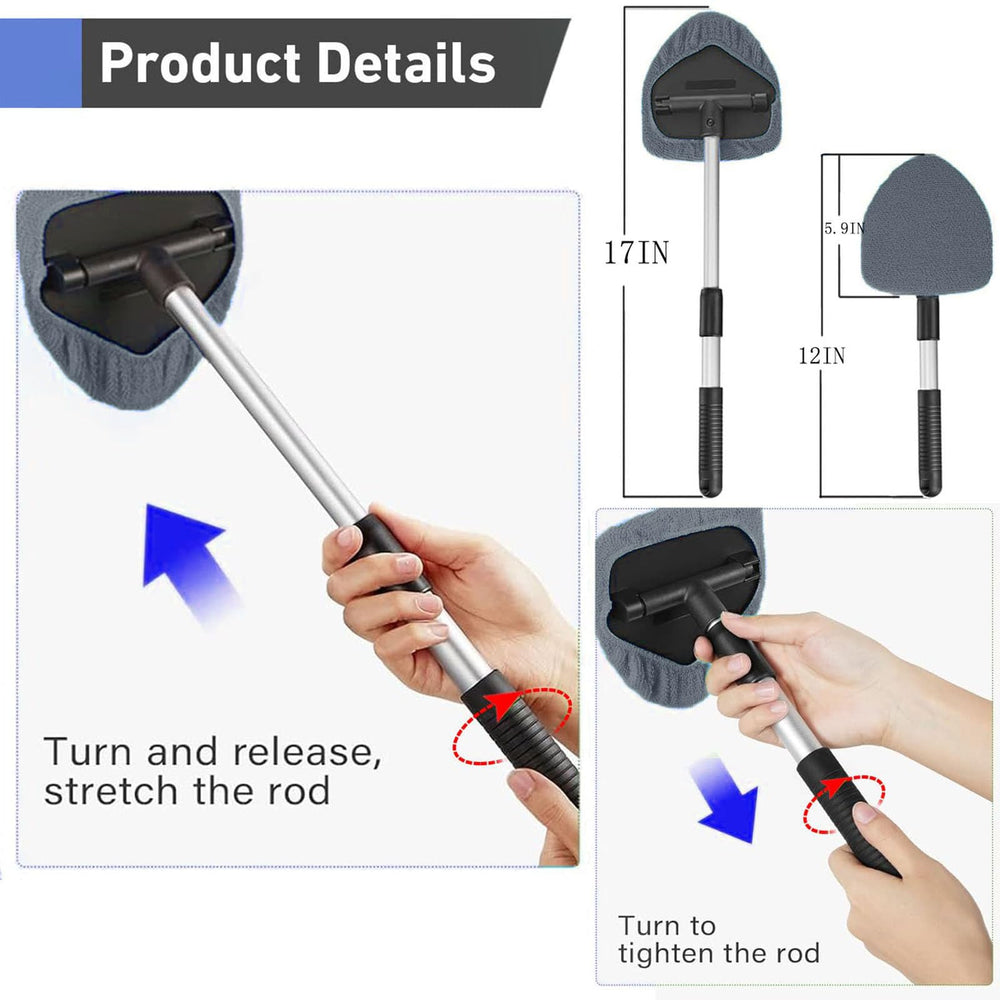 desin extendable handle fully extended for reach and control