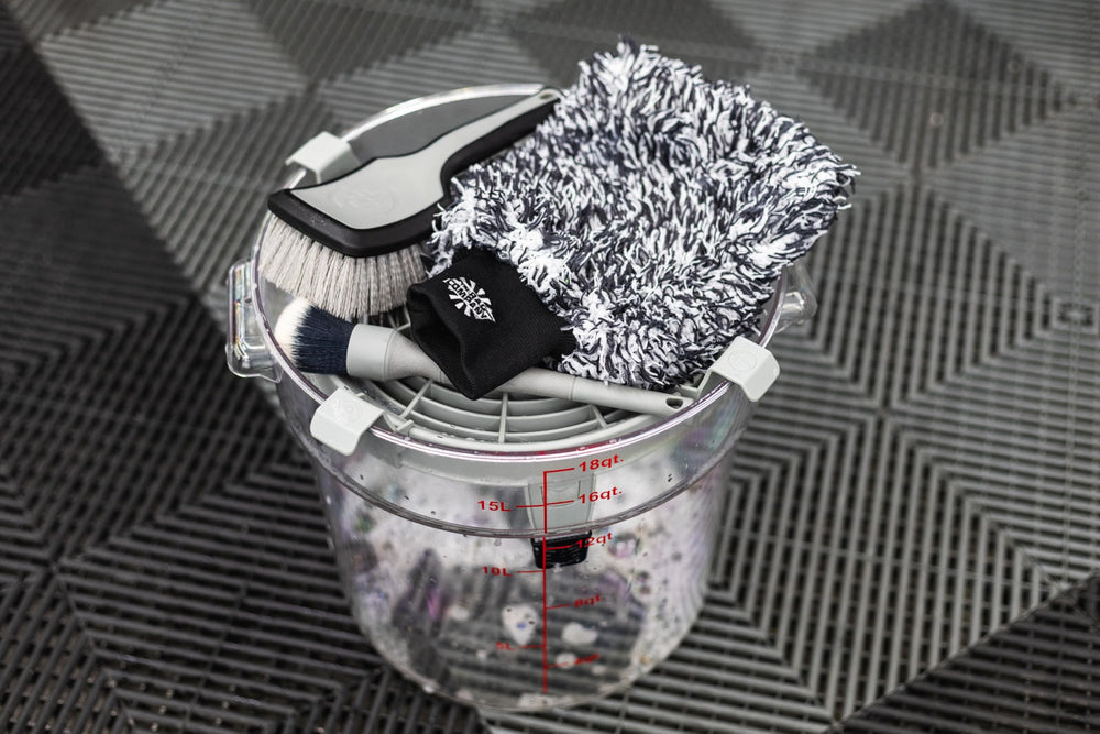 Detail Factory with wash mitt resting showing cleaner wash media