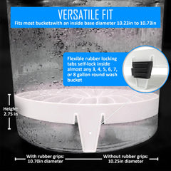 DETAIL GUARDZ insert inside standard bucket showing fit and practical scale