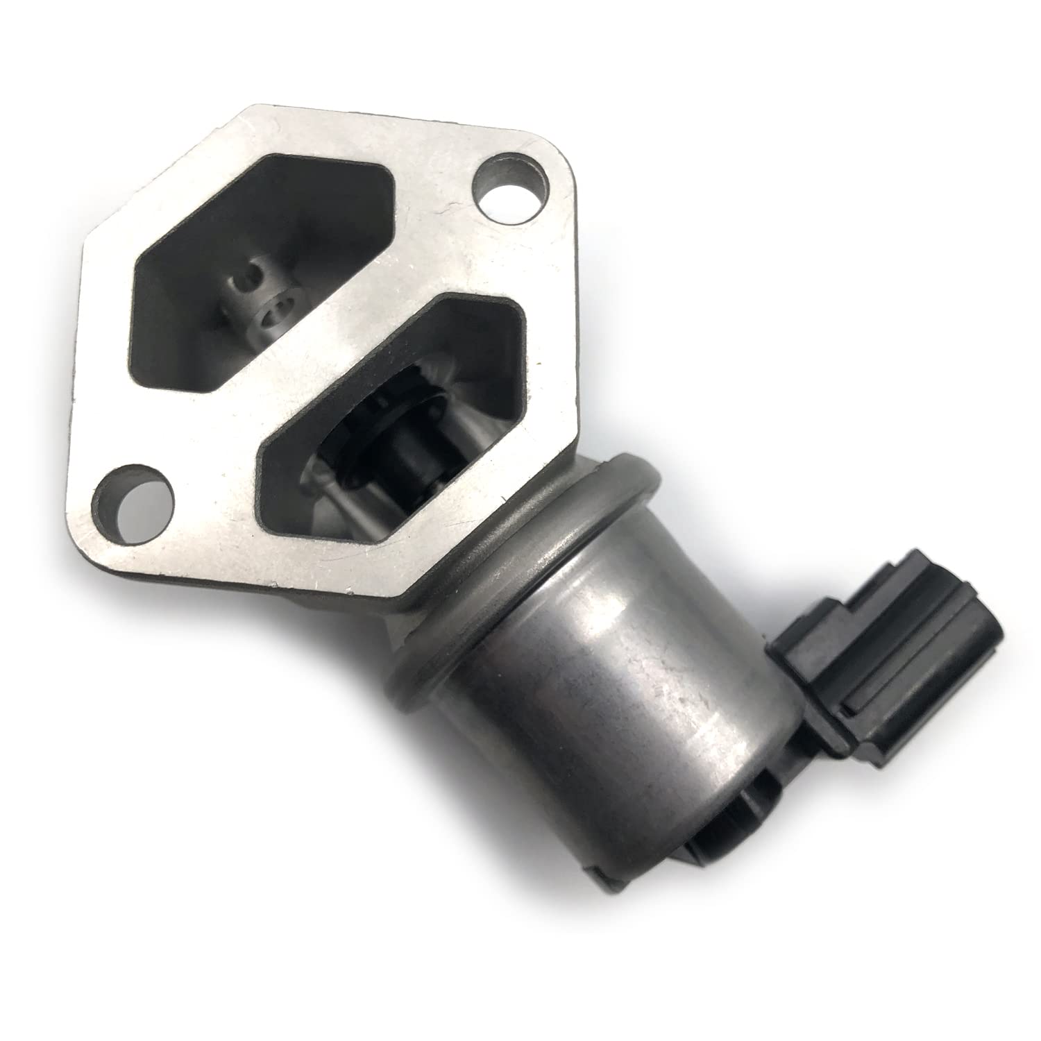 DEVMO IAC valve installed on intake manifold demonstrating correct in-use positioning