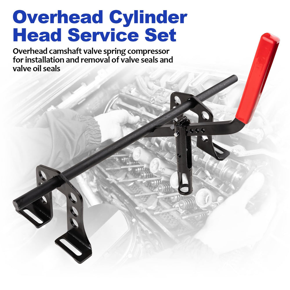 Devvicoo tool in use on engine demonstrating no-head-removal compression for time savings