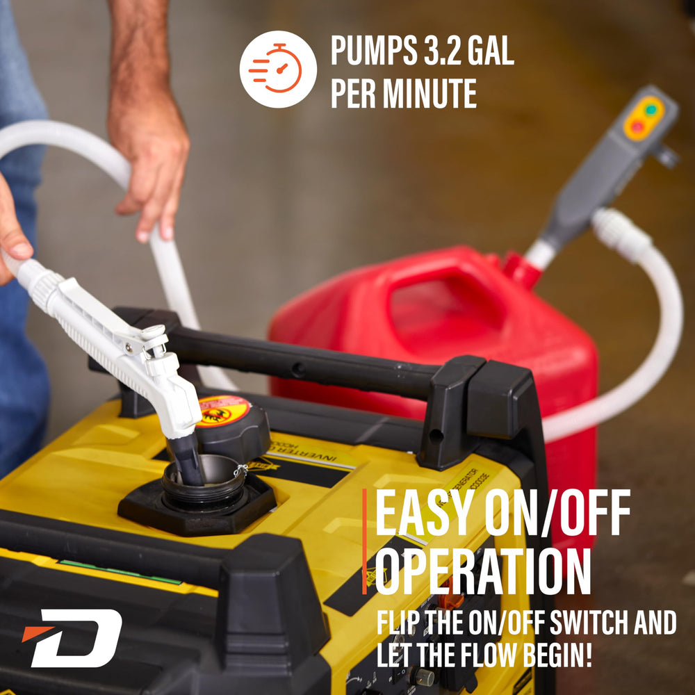 DEWAY hose with liquid flowing showing immediate visual confirmation benefit