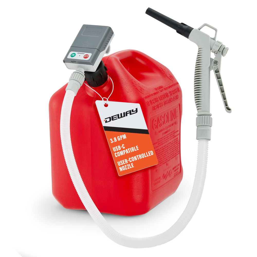 DeWay front nozzle and body showing compact pump design and fast refueling