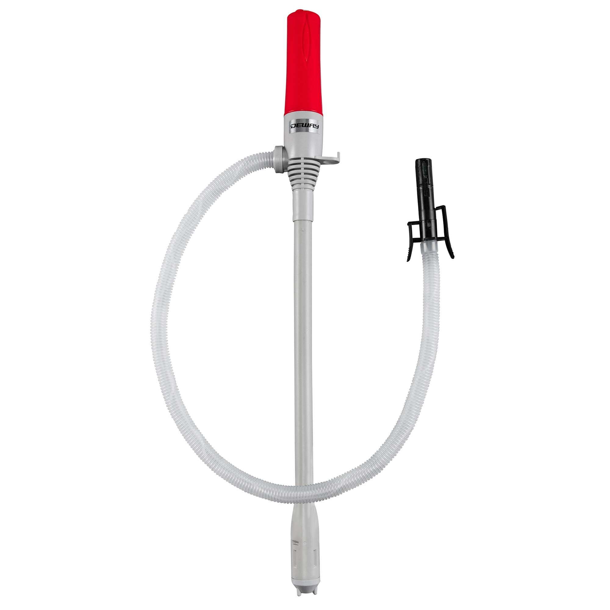DEWAY front view of large gray pump showing compact design and portability