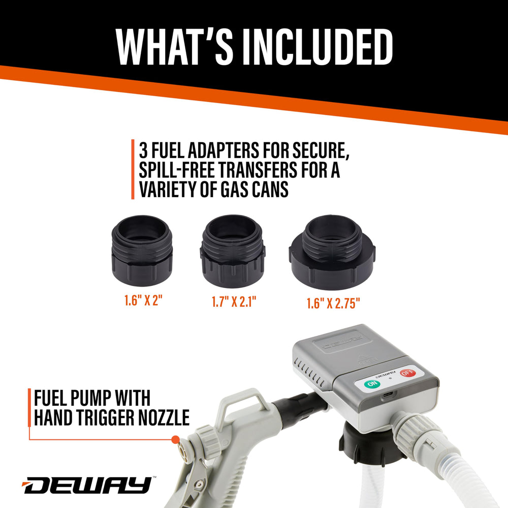 DeWay in use refueling a tractor for quick on-site fuel transfer