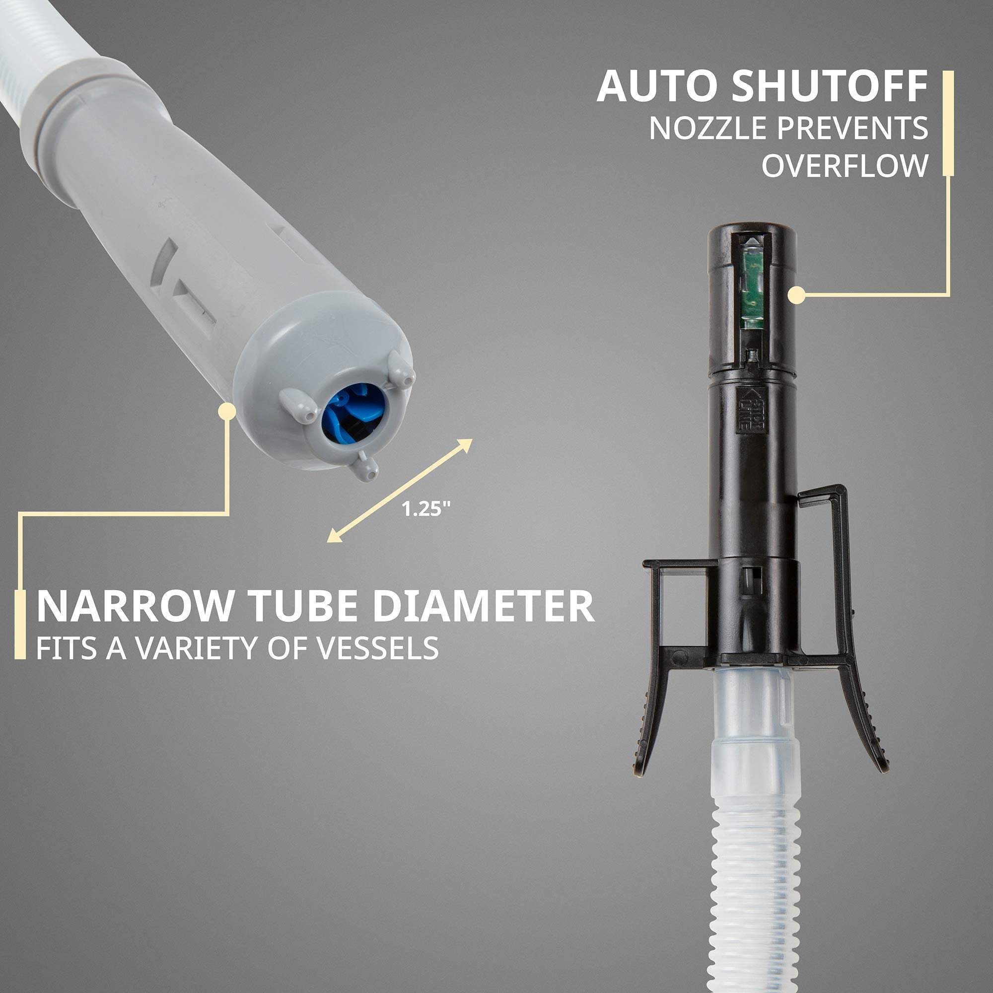 DEWAY WAYPUMP09 open AA battery compartment showing easy battery replacement