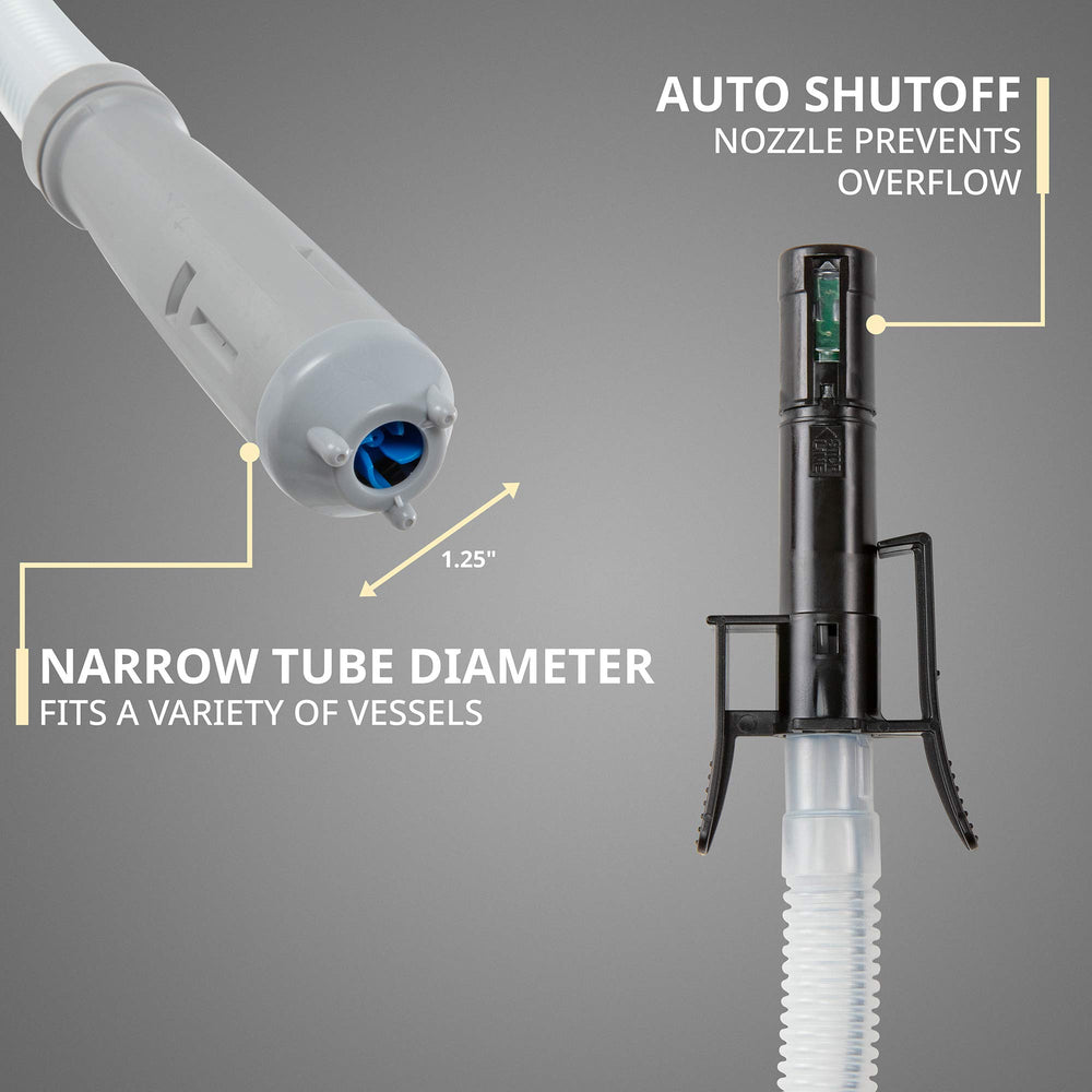 DEWAY WAYPUMP09 open AA battery compartment showing easy battery replacement