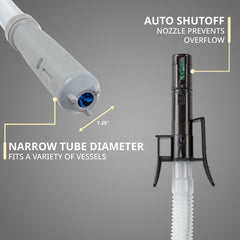 DEWAY WAYPUMP09 open AA battery compartment showing easy battery replacement