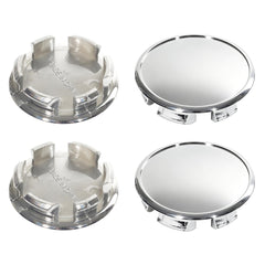 DewFlew front-facing center cap showing chrome finish and clean profile, enhances wheel look