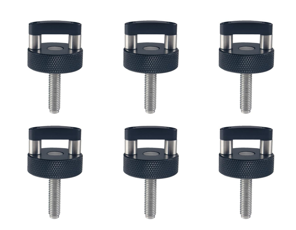 DEWHEL front view of six thumb screws kit showing complete assembly and washers benefit quick replacement