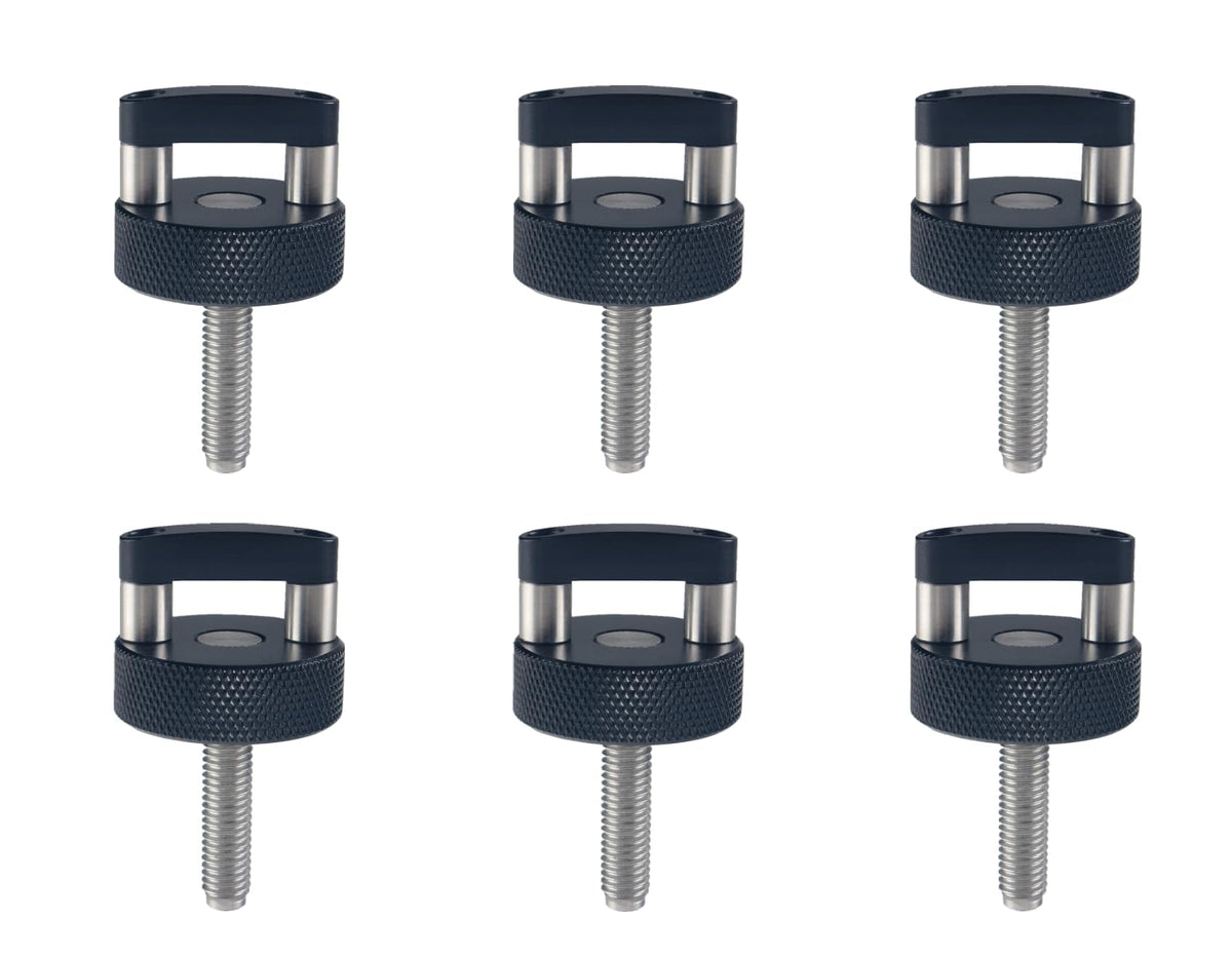 DEWHEL front view of six thumb screws kit showing complete assembly and washers benefit quick replacement