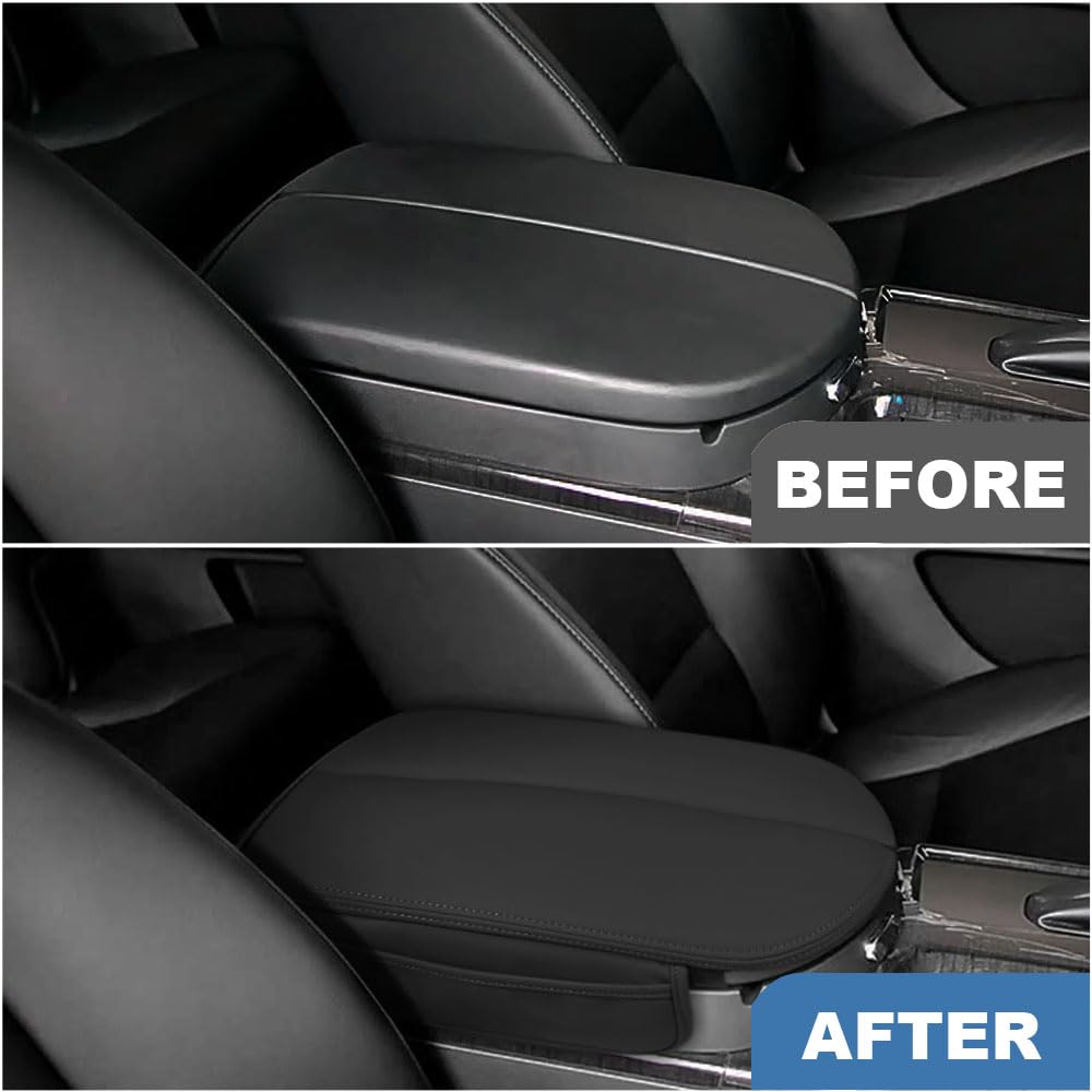DEYTOP armrest cover in use with driver resting arm showing improved comfort