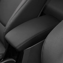 DEYTOP front view of armrest cover showing neat fit and protection