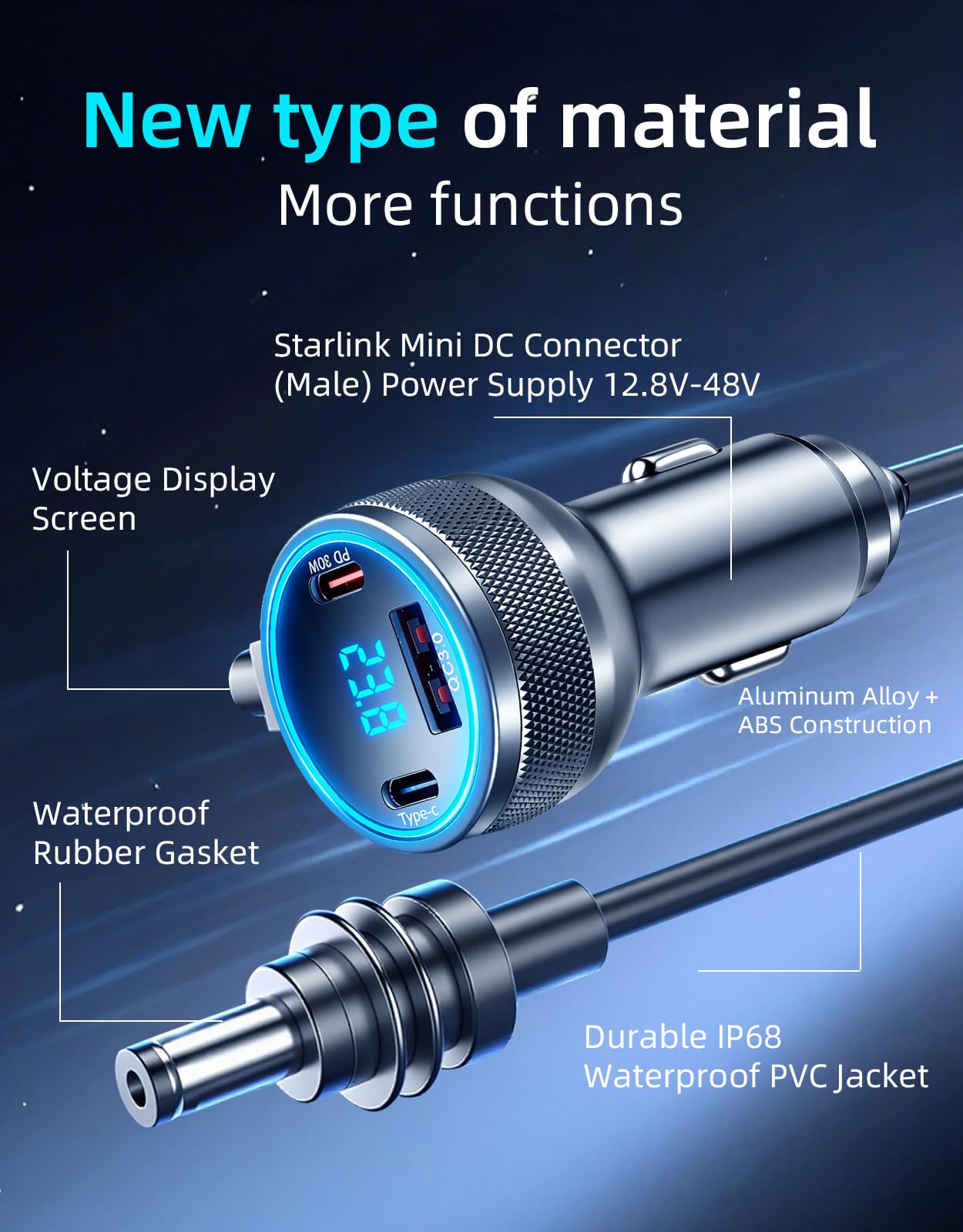 DFPEB digital voltage display detail for instant battery health checking