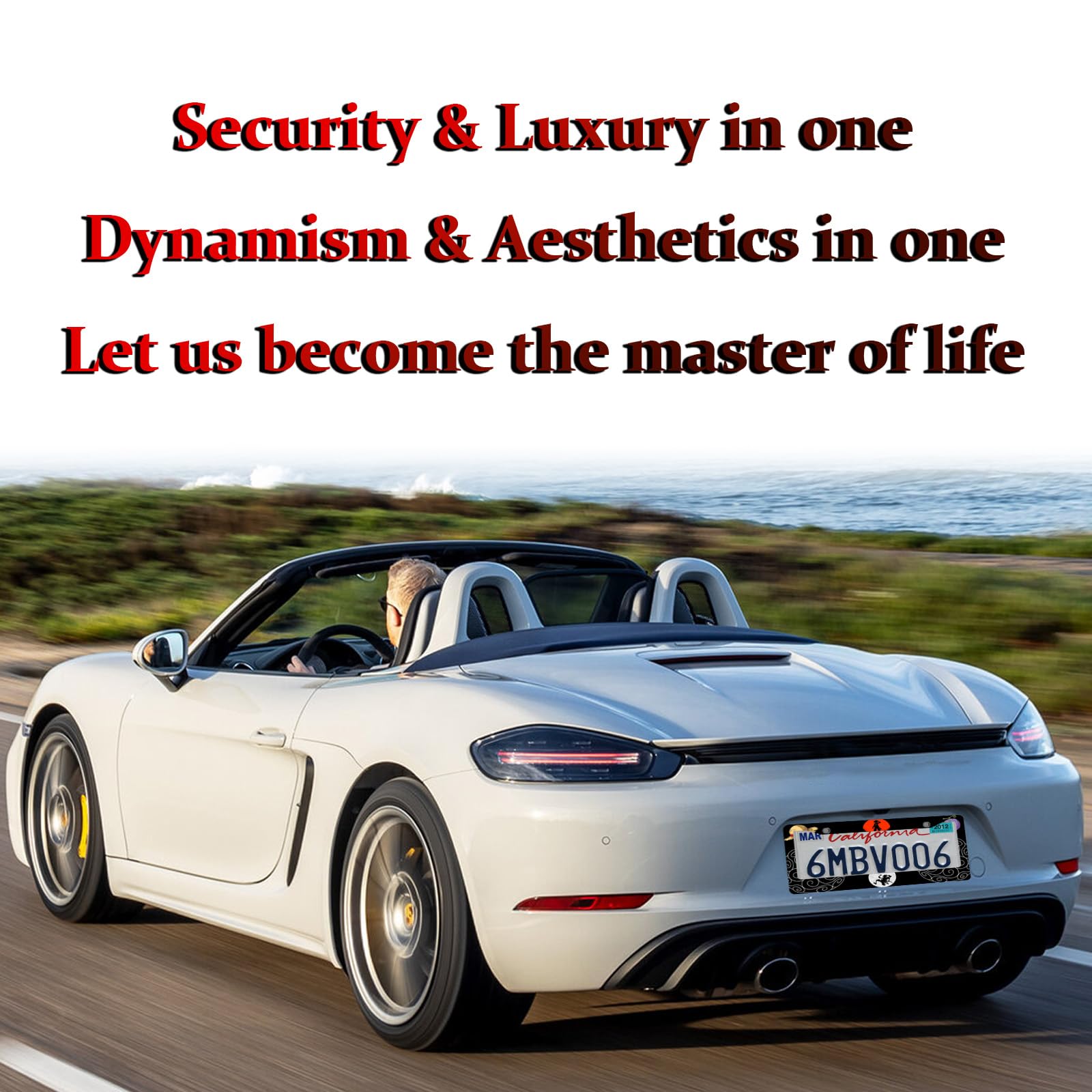 DGDRHZ lifestyle dashboard with coaster displaying coordinated interior aesthetic