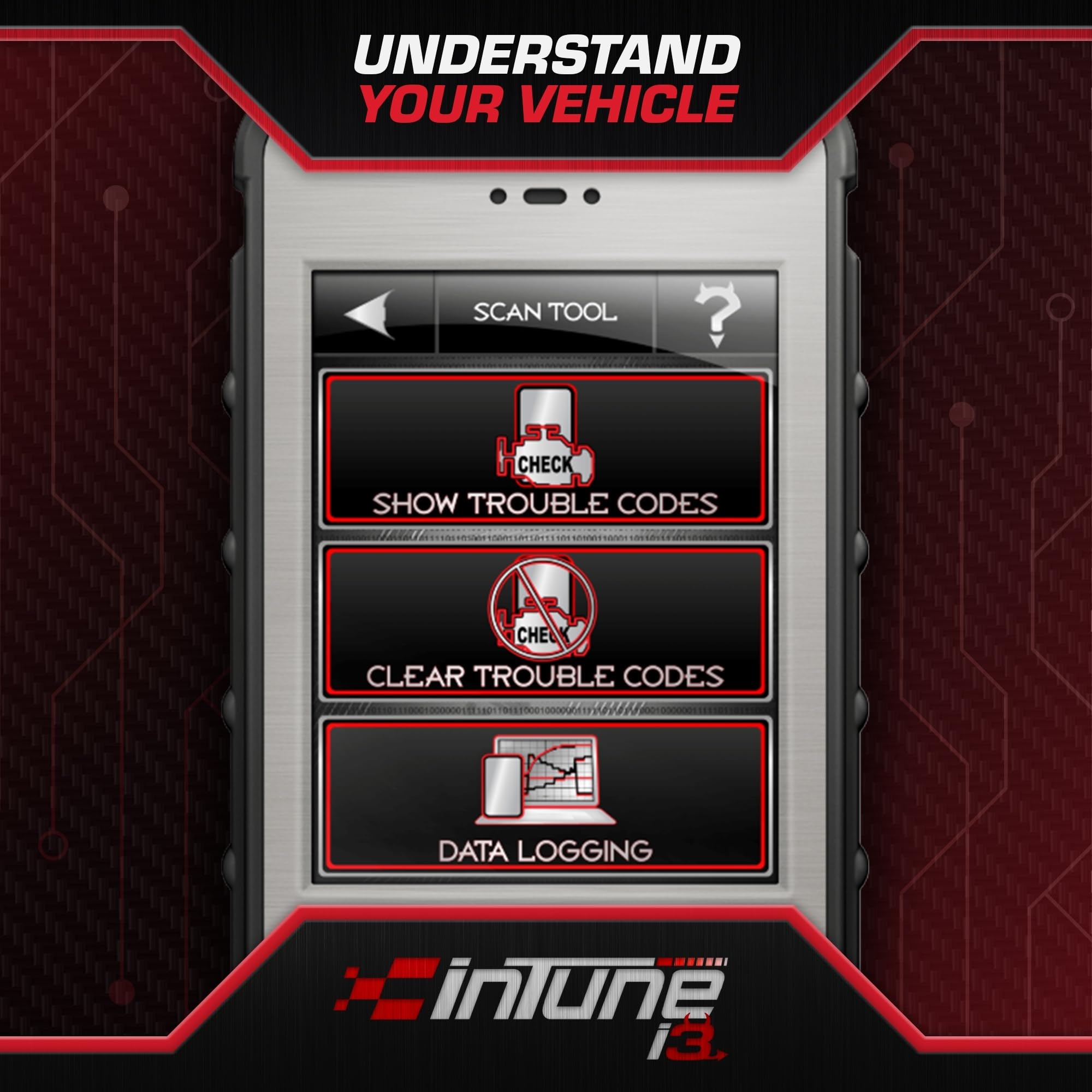 DIABLOSPORT inTune i3 packaging and accessories laid out for quick out-of-box setup
